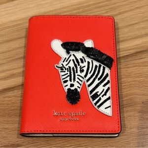 Kate Spade Orange Zebra Passport Holder